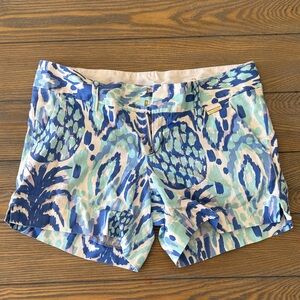 Lilly Pulitzer Blue and Green Patterned Women Shorts